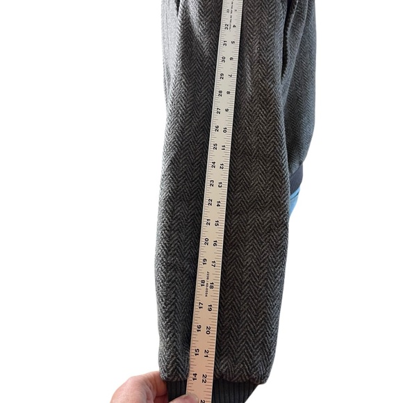 VTG Members Only Jacket Mens Large 40 Black Bomber Coat Full Zip Adult 90s Wool - Picture 12 of 15